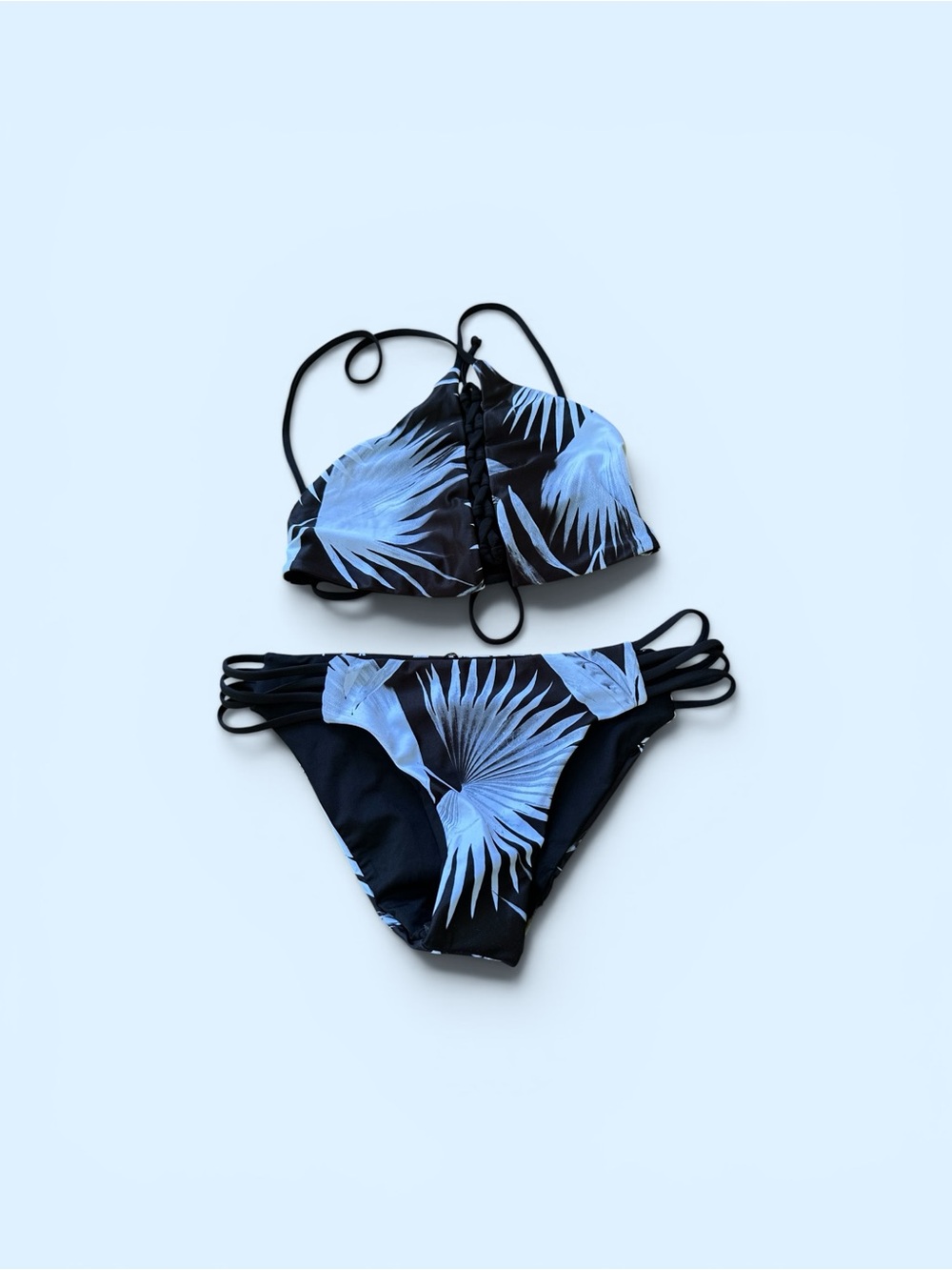NWOT L*Space palm print low down bikini set
